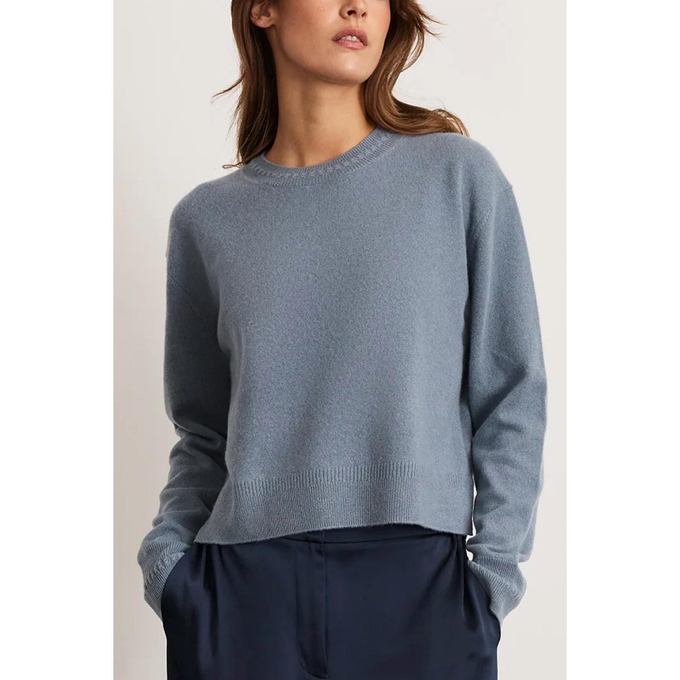 New Tanya Taylor Lexia Cashmere Sweater In Steel Blue